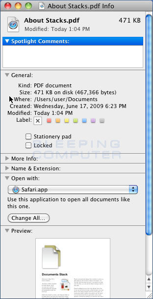 change default program for file type on mac